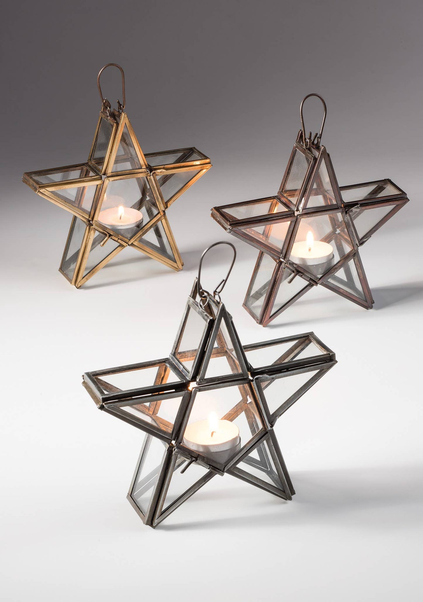 Silver - Standing Star Lantern