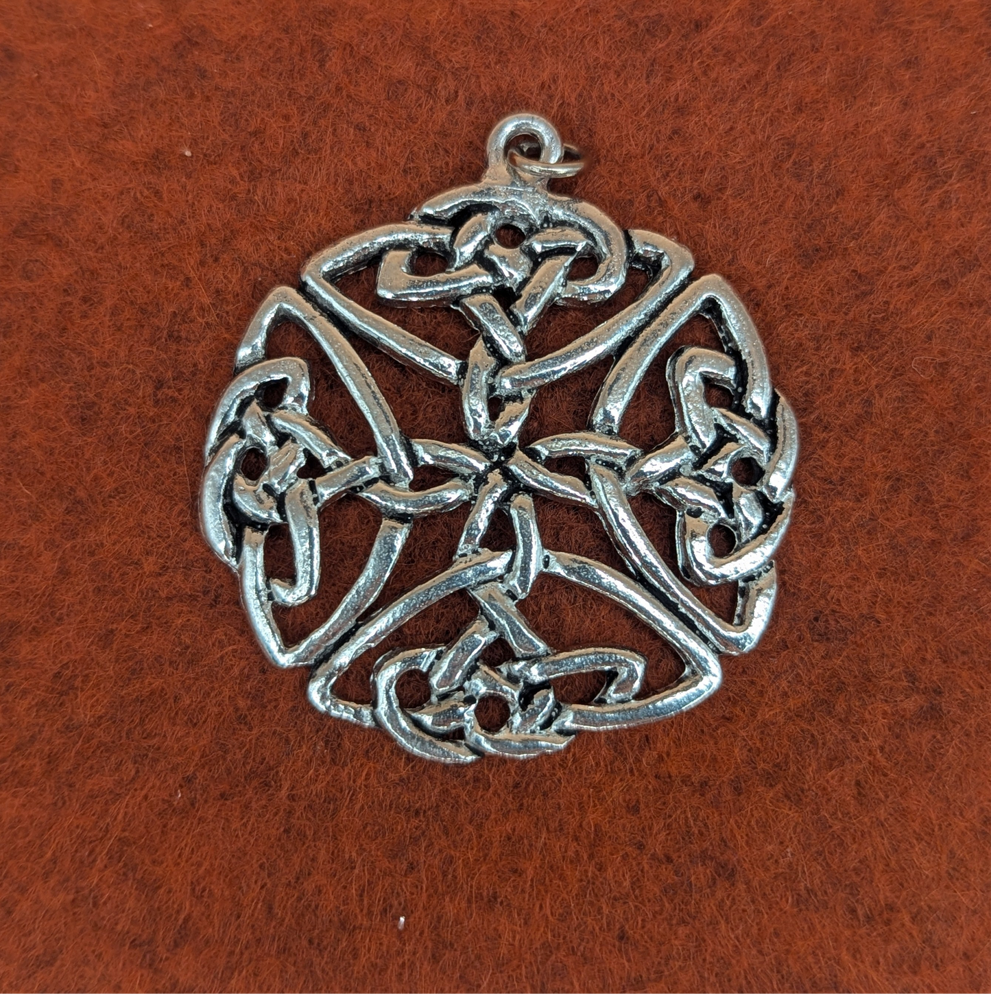 Pewter Large Open Celtic Knot Charm