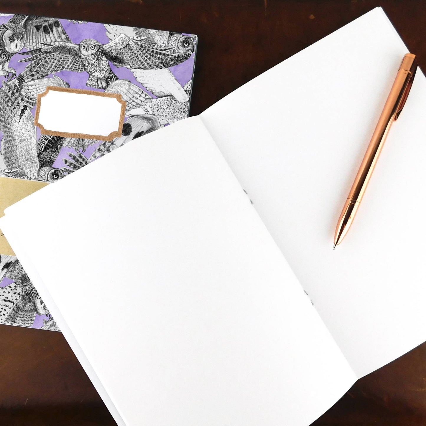Parliament of Owls A5 Recycled Notebook - 36 Plain Pages