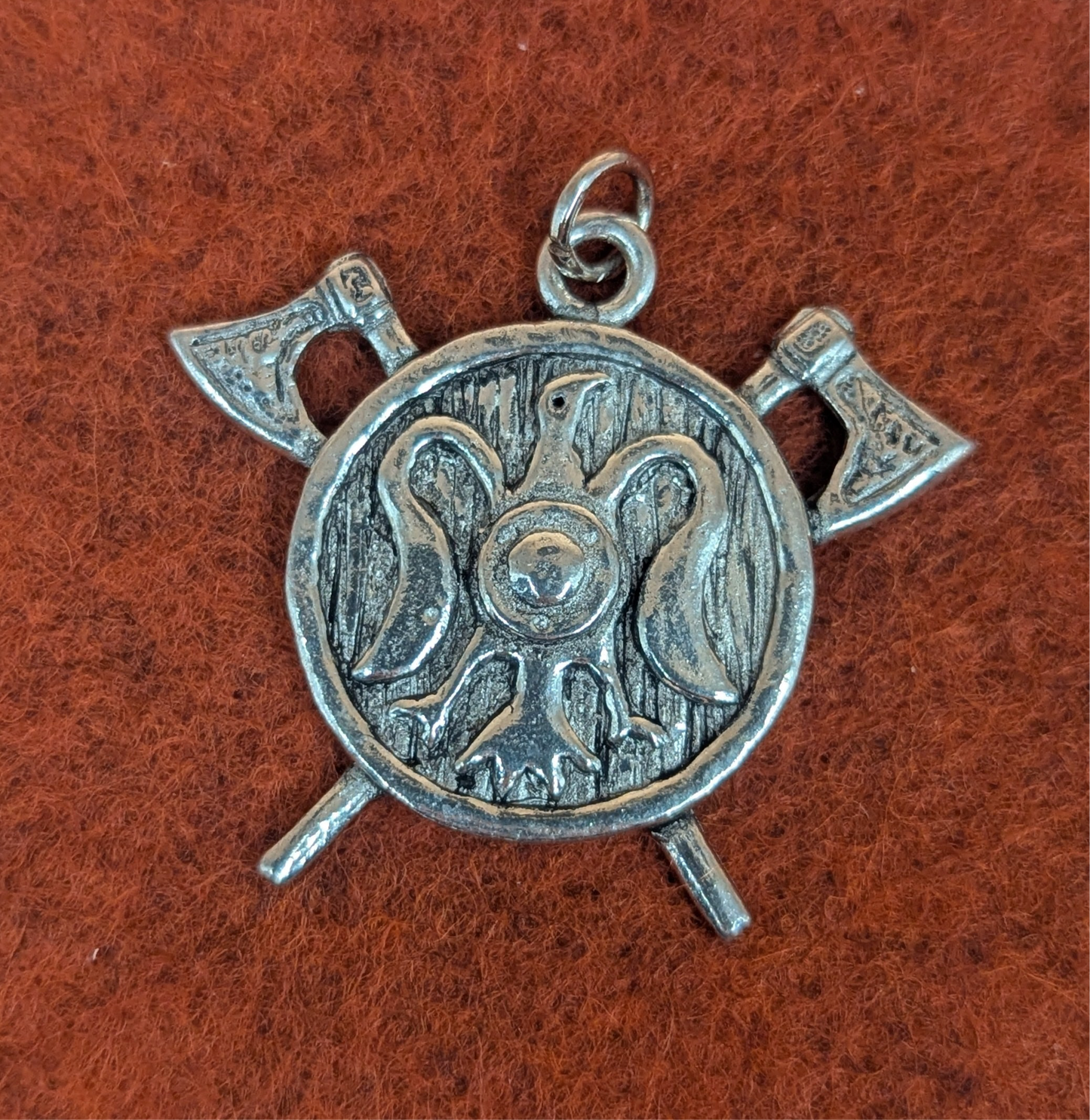 Pewter Viking Shield Charm