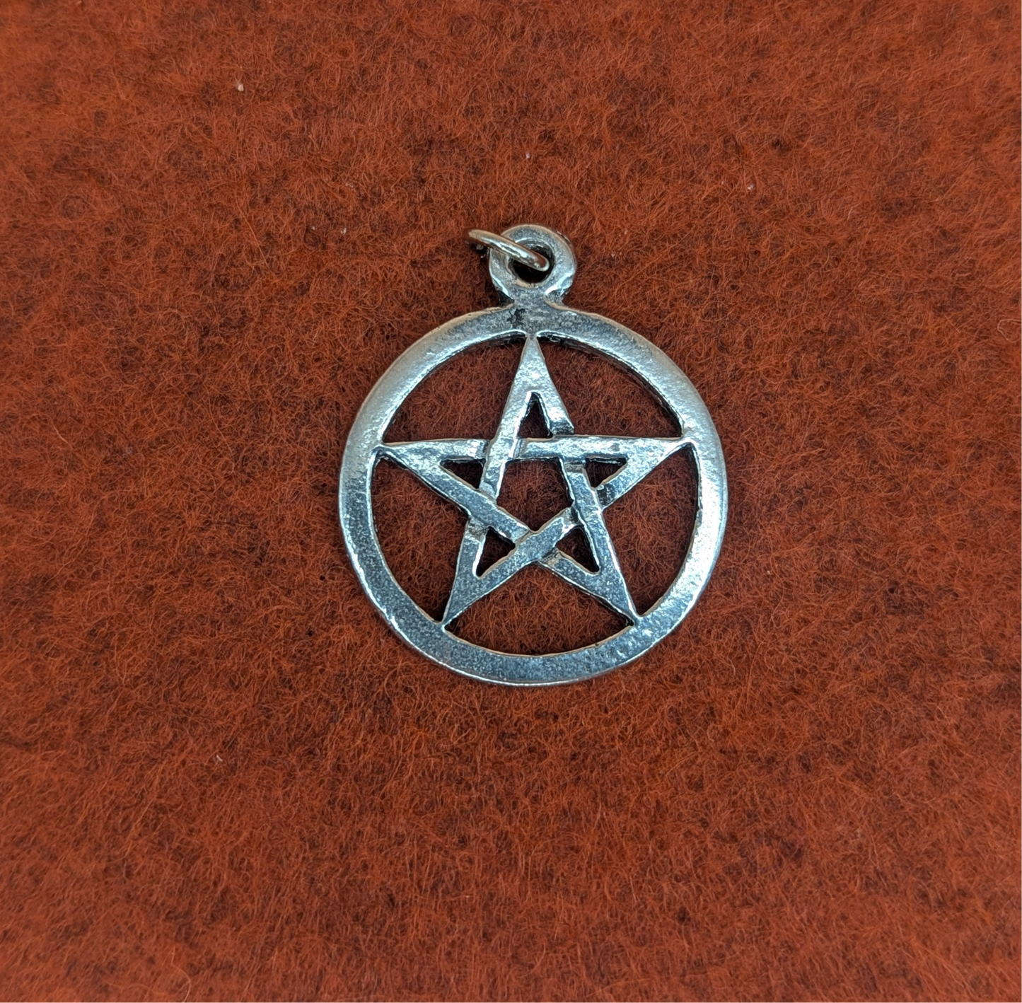 Pewter Open Pentacle Charm