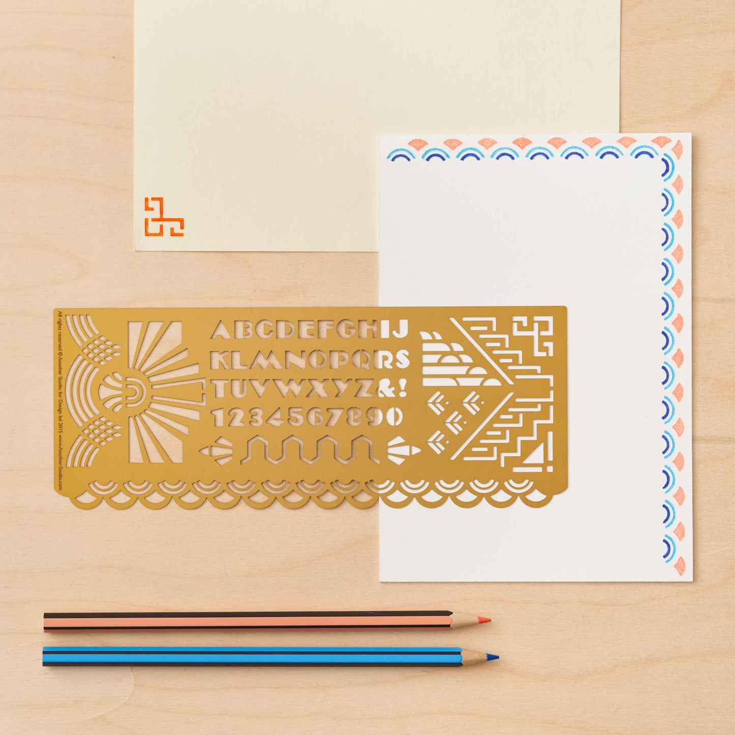 Art Deco, Design & Craft drawing Stencil