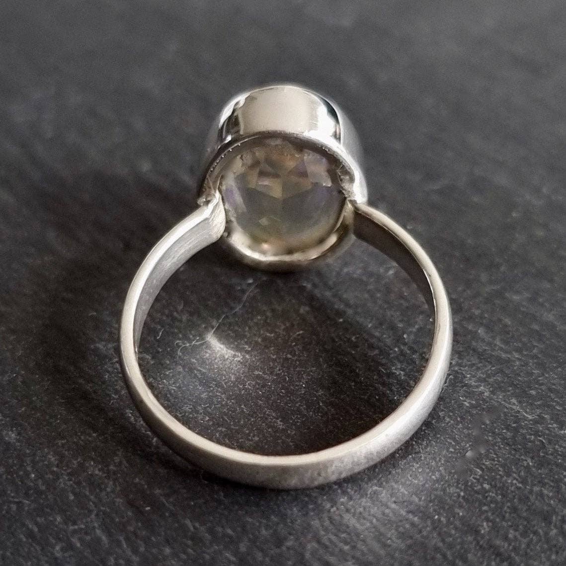 Sterling Silver Mercury Mist Topaz Ring