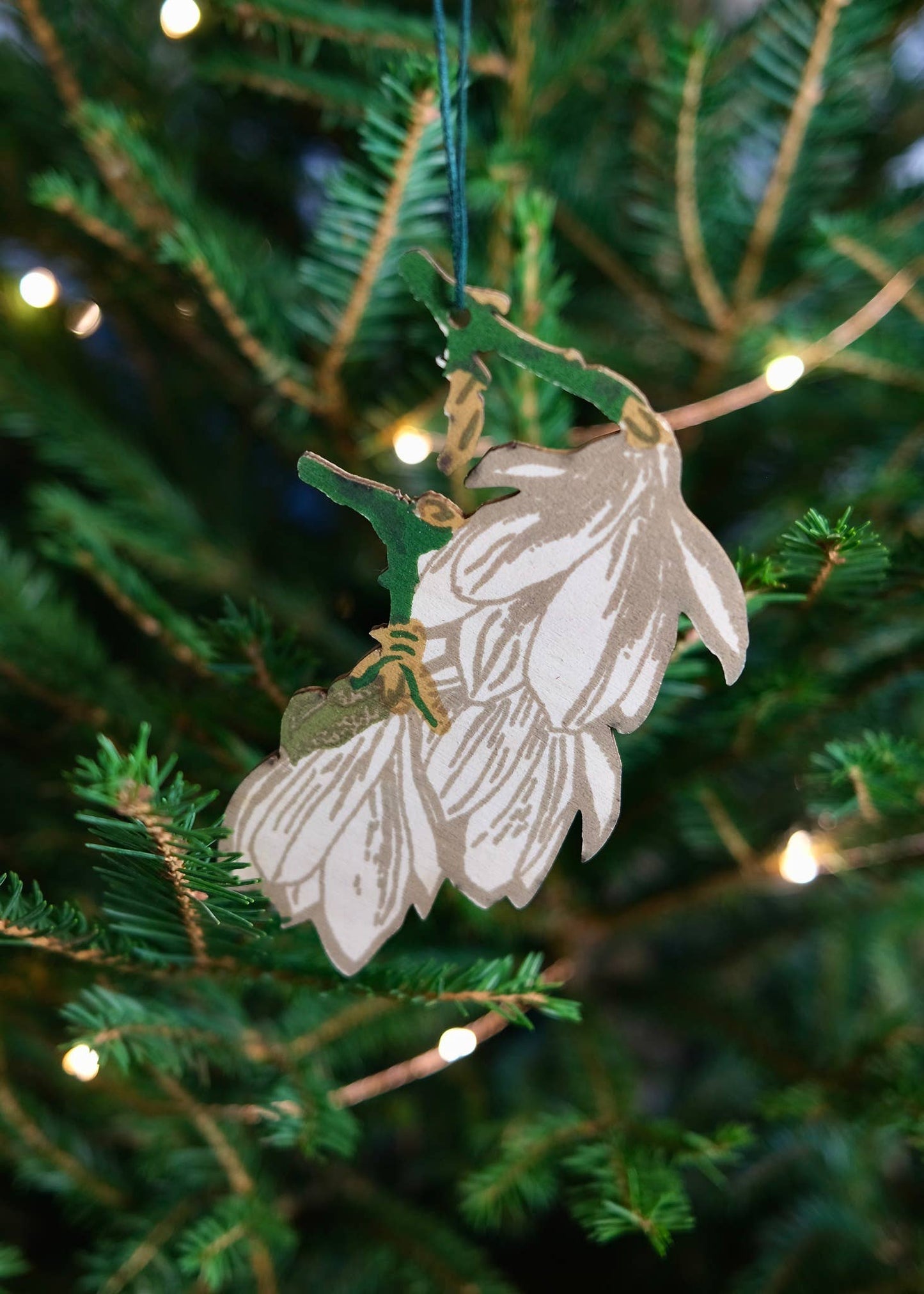 Festive Foliage Wooden Ornaments by East End Press