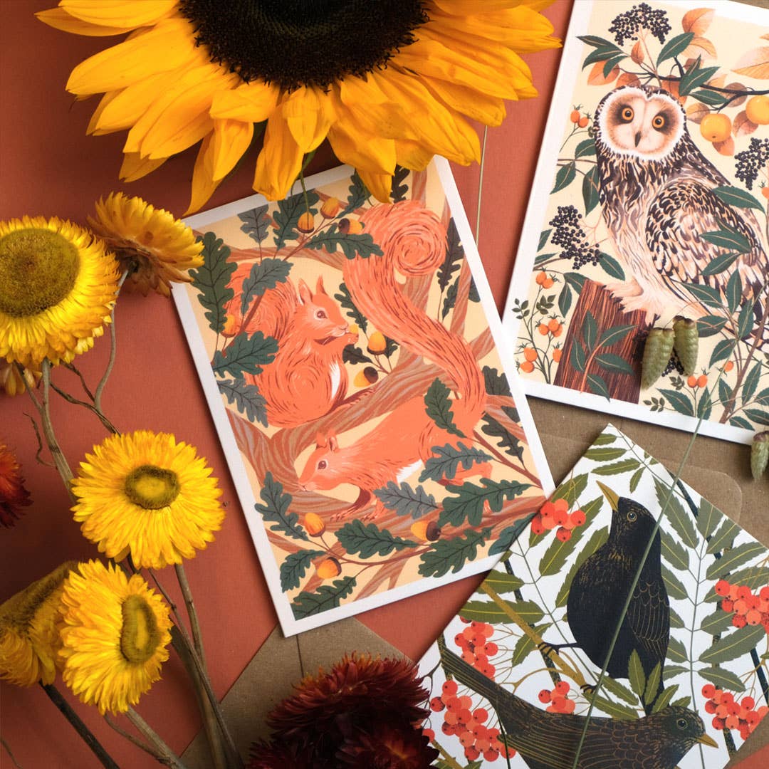 Red Squirrels | Greeting Card