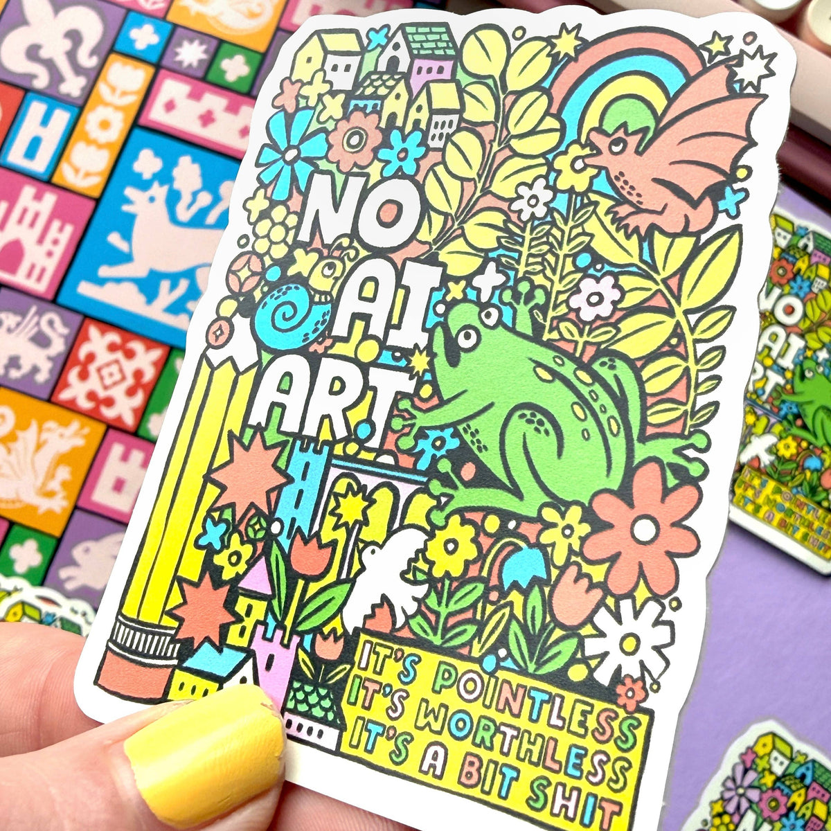 No AI Art Vinyl Sticker