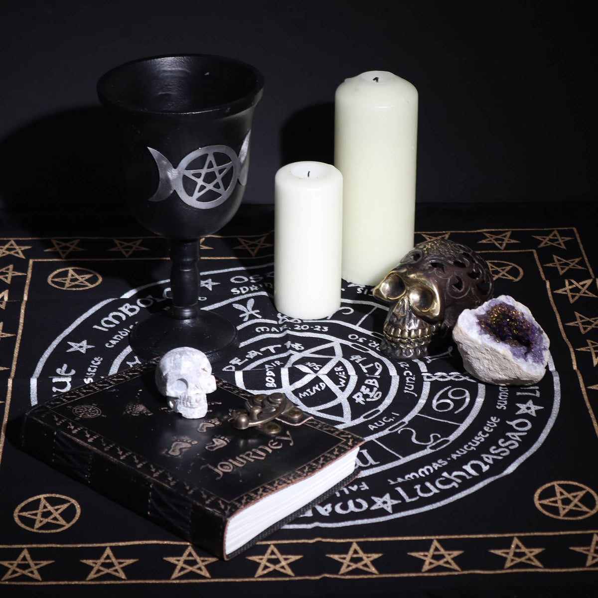 Esoteric Fringed Altar Cloth - Wheel of the Year