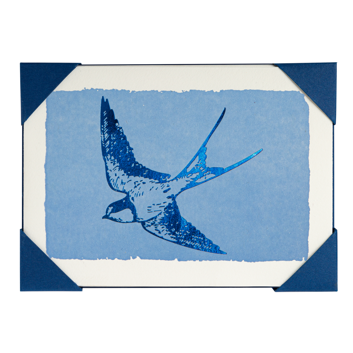 Blue Foil Swallow | Small Cards | 5-Pack