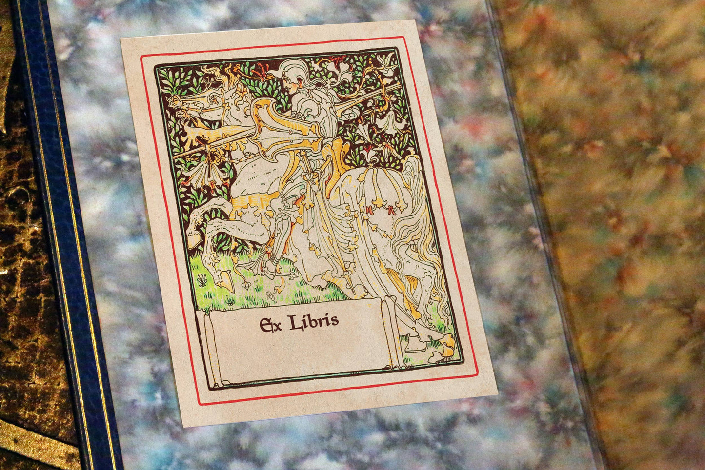 Flower Knight Fantasy Bookplate