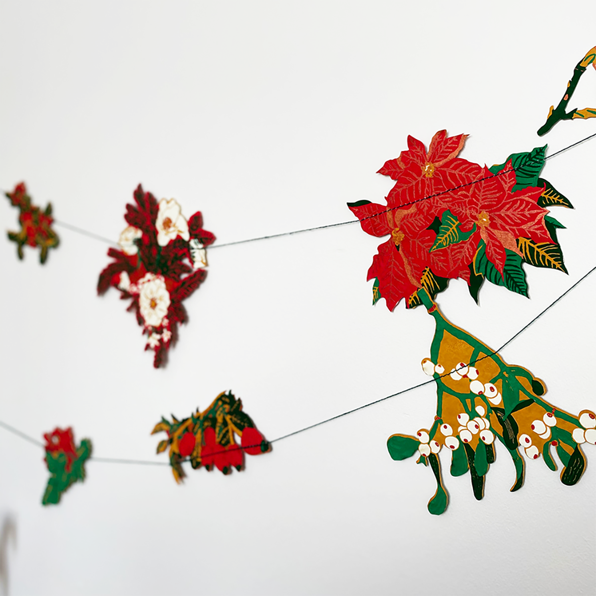 'Foliage' Sewn Paper Garland by East End Press