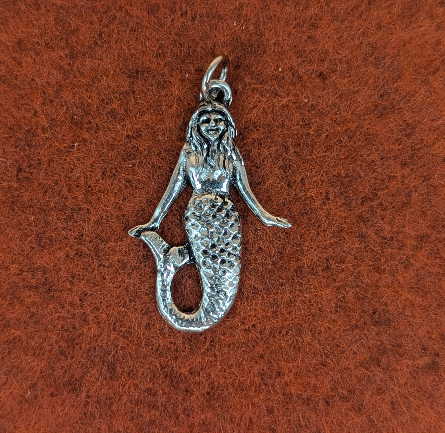 Pewter Mermaid Charm