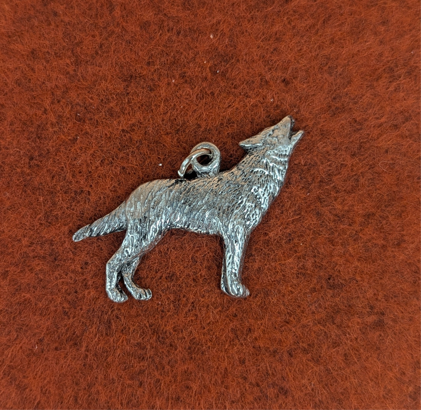 Pewter Wolf Charm