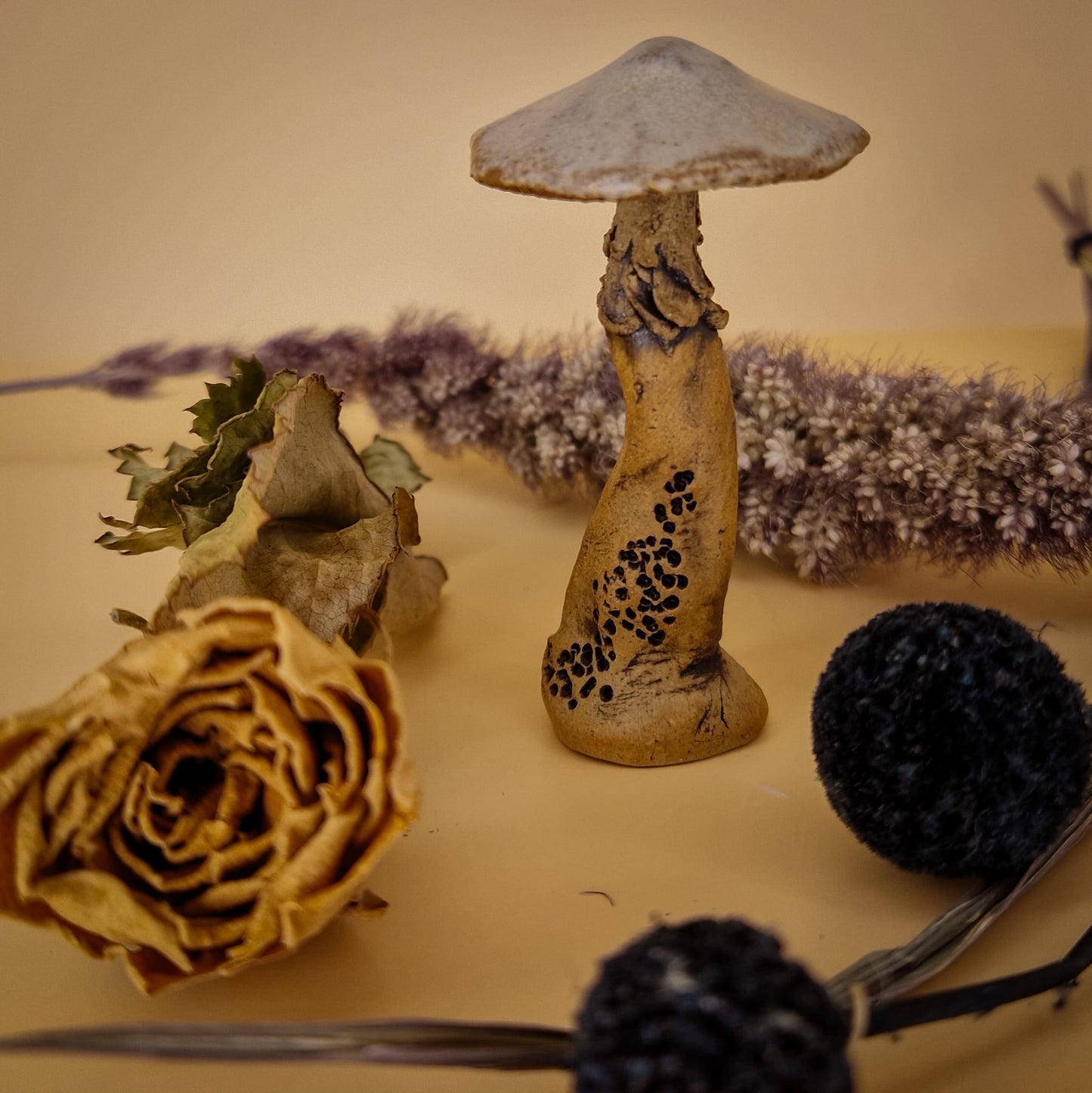 Large Mushroom Figurine