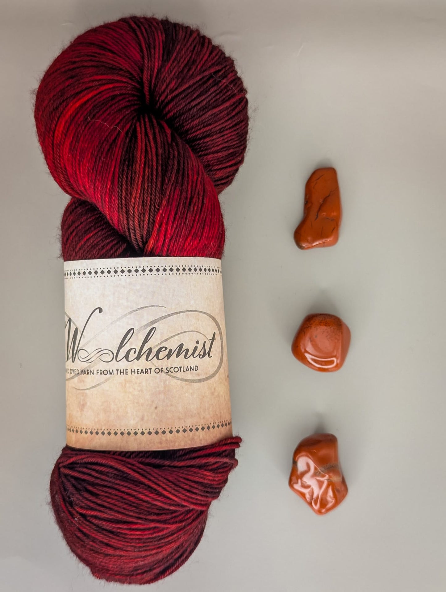 'Red Jasper' - The Woolchemist Hand Dyed Yarn - 100g