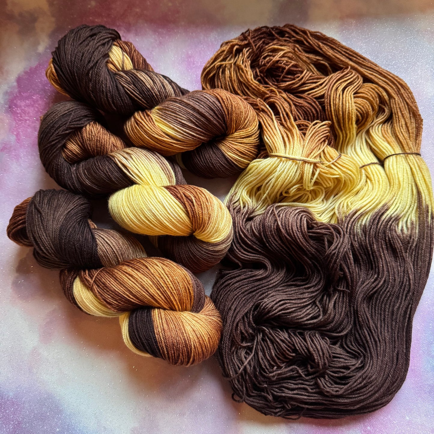 'Tiger's Eye' - The Woolchemist Hand Dyed Yarn - 100g