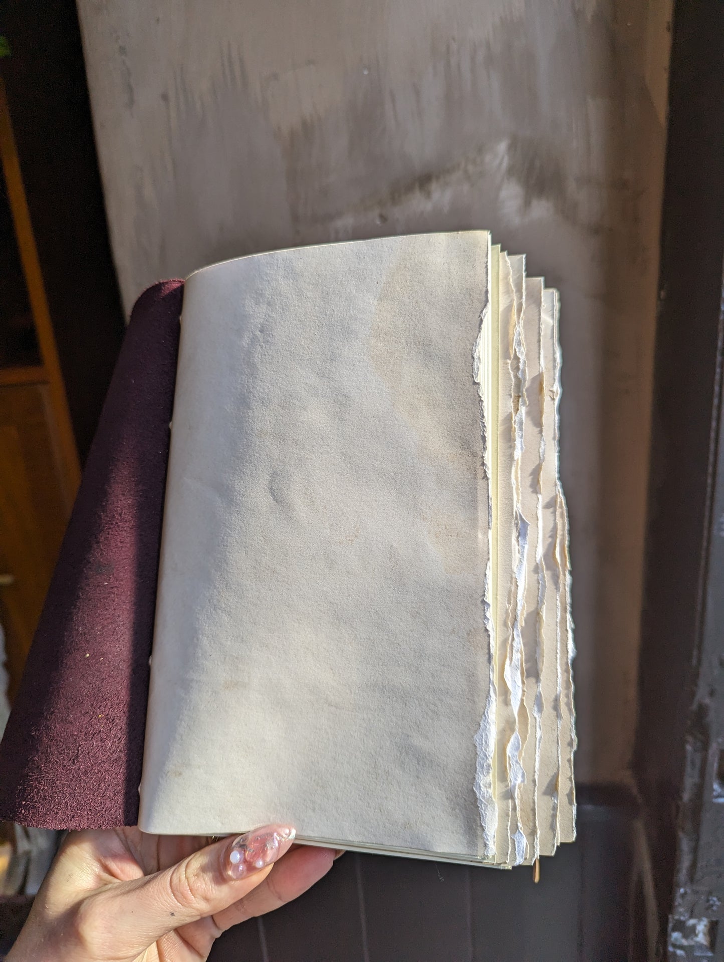 Tea-Stained Paper for Bookbinding