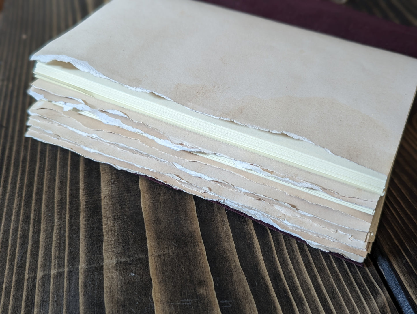 Tea-Stained Paper for Bookbinding