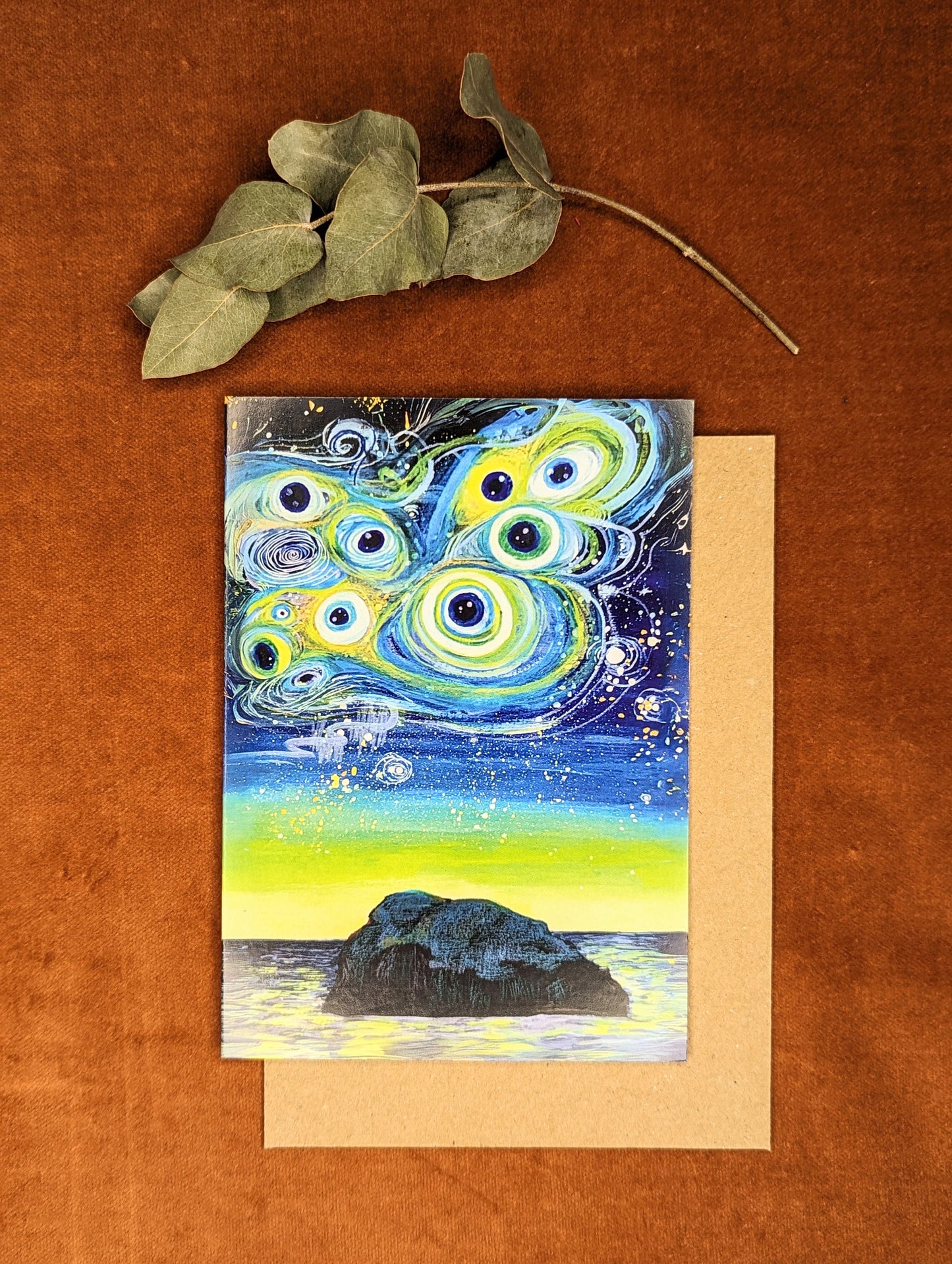 “Bass Rock” Greeting Card by Rebecca Jackson