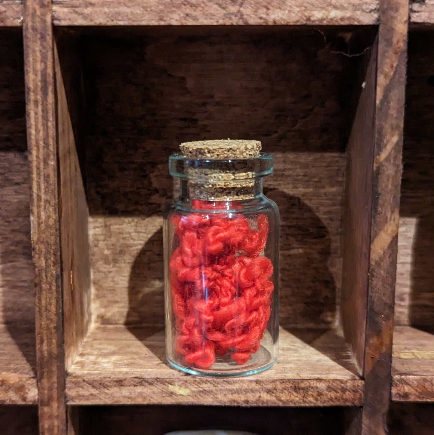 Glass Bottles with Red Thread