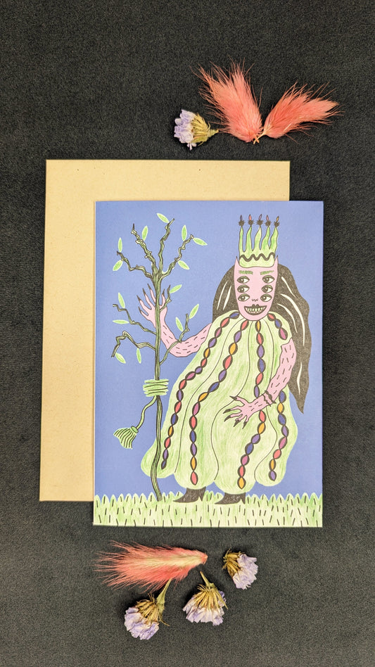 “The King of Wands” Greeting Card