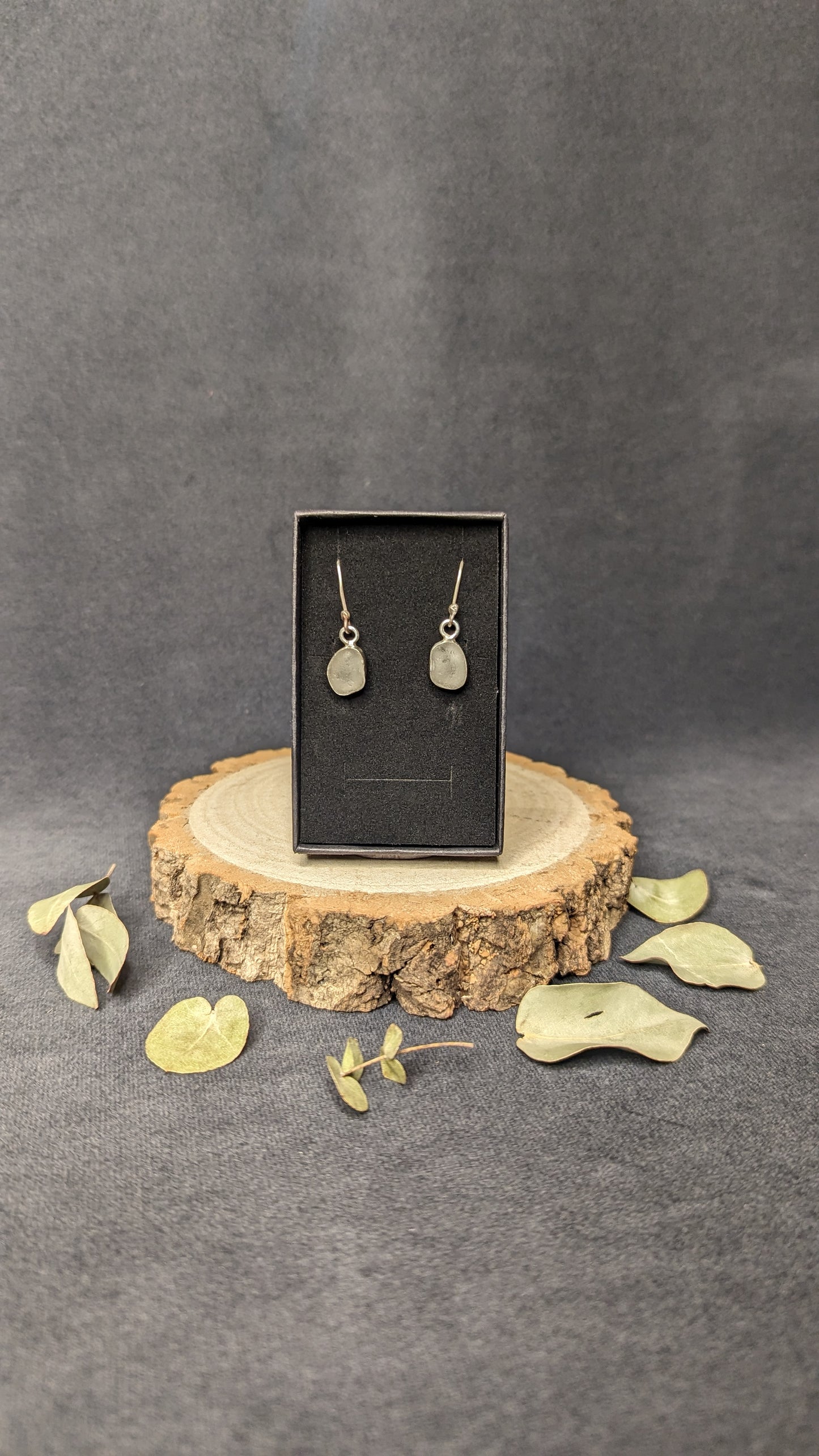 Sea Glass Dangle Earrings by Dust Designs