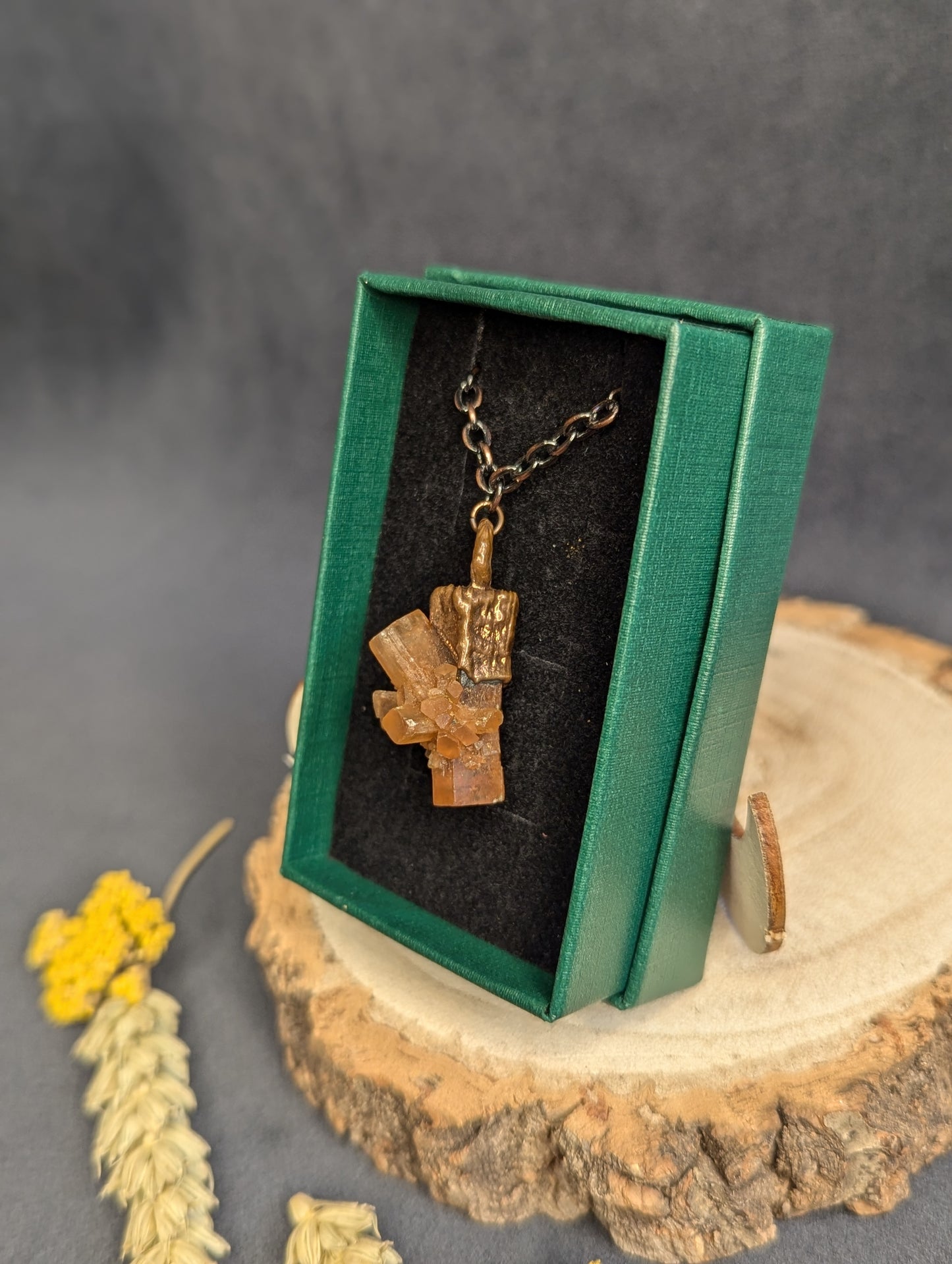 Celeste “Heavenly” - Sputnik Aragonite Pendant