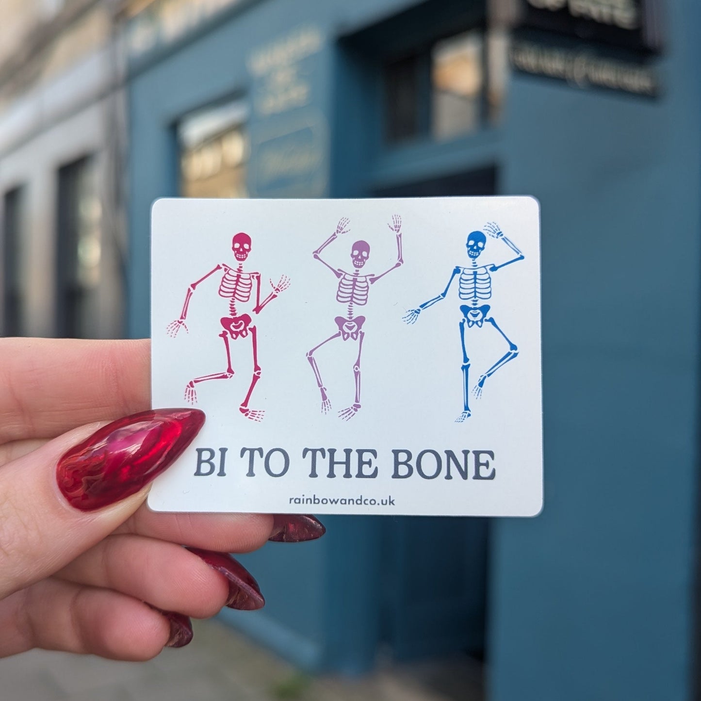 "Bi to the Bone" Sticker