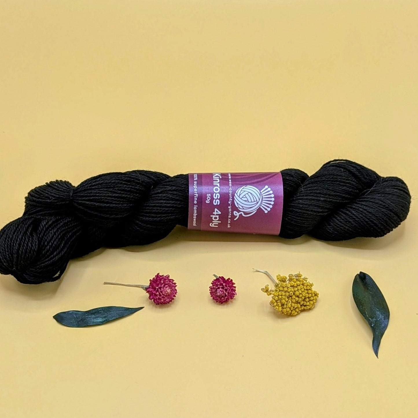 Kinross 4 Ply Yarn - Black