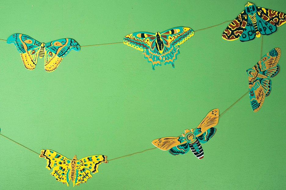 'Moths' Paper Garland by East End Press