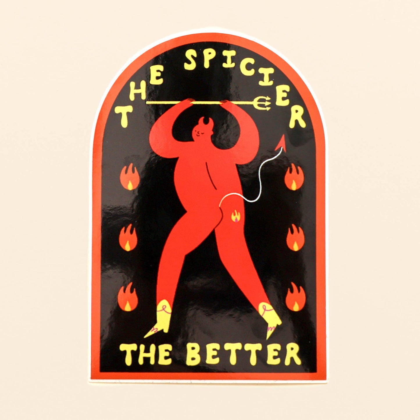 The Spicier The Better Sticker by Little Black Cat