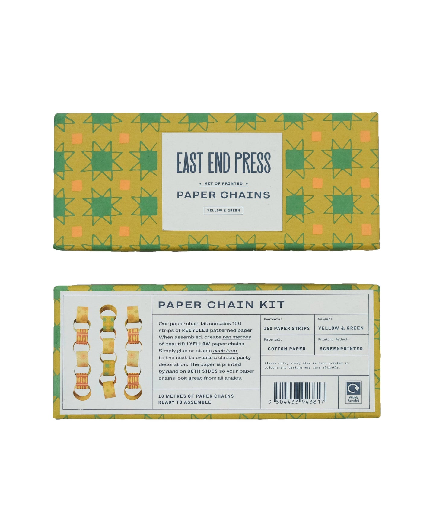 Yellow & Green Paper Chain Kit by East End Press
