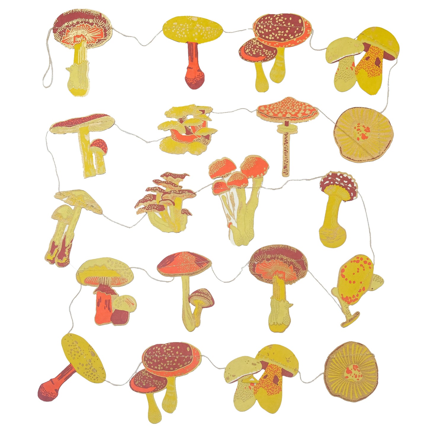 'Mushroom' Paper Garland by East End Press