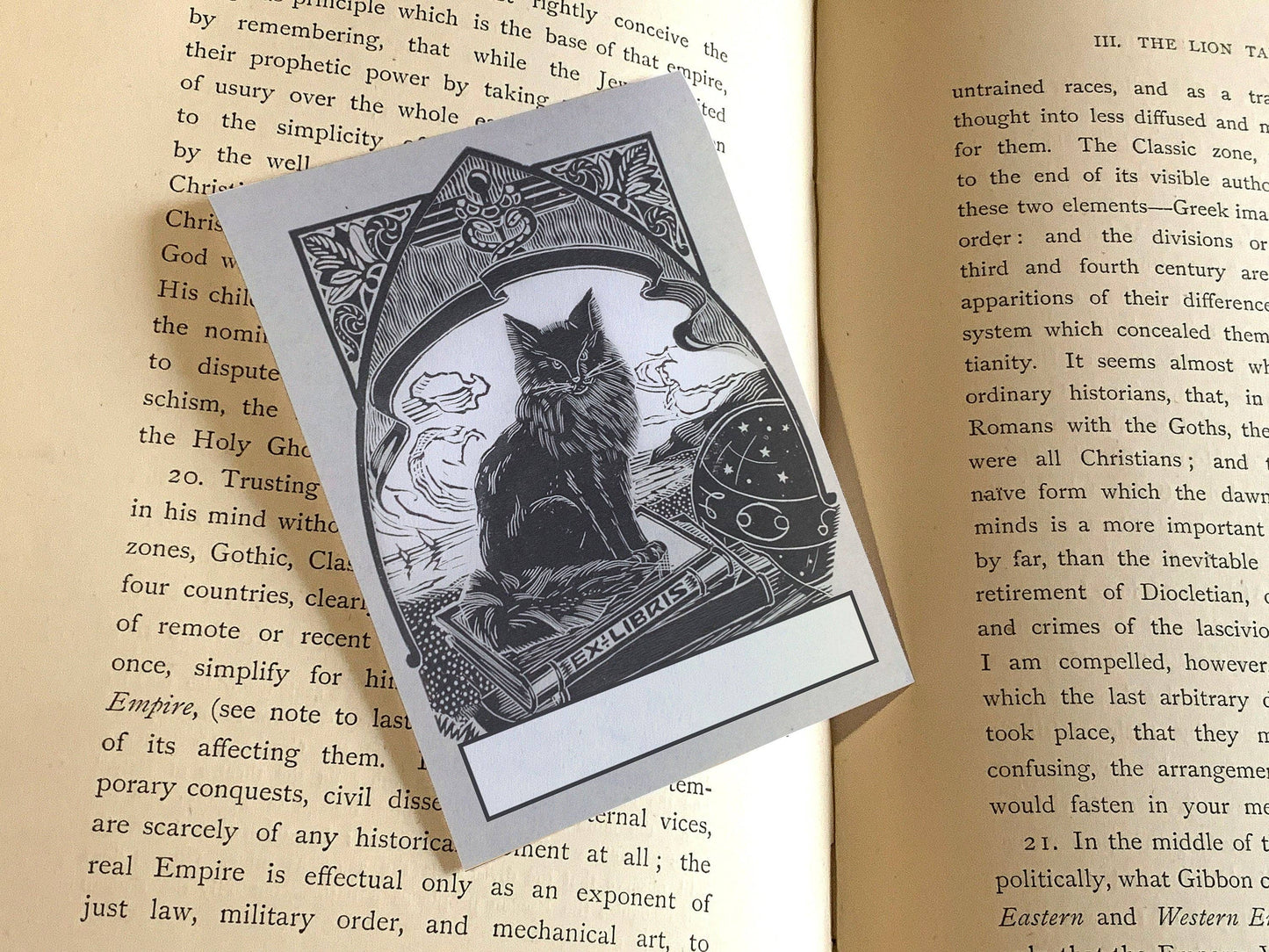 Mysterious Black Cat Bookplate