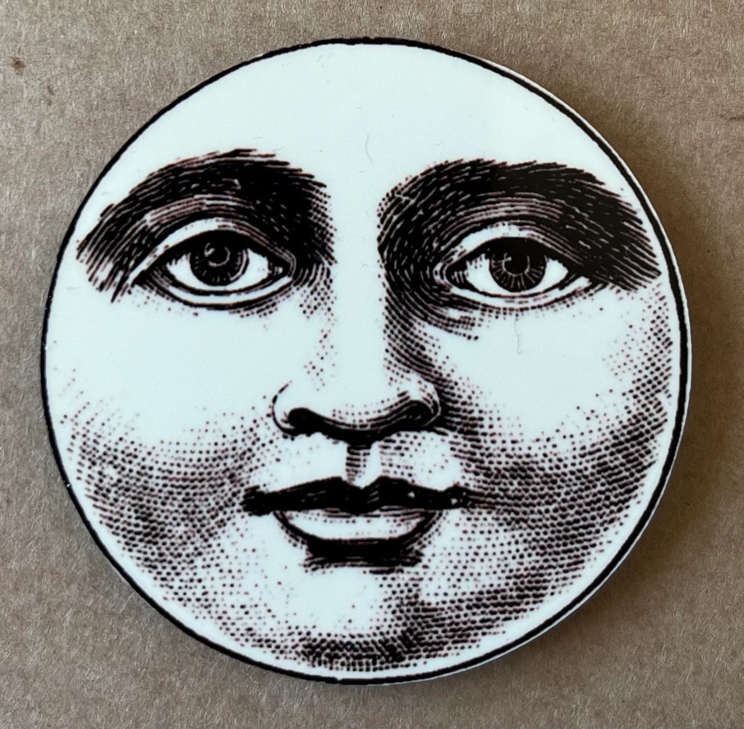 'Vintage Open Eyes Moon' Fridge Magnet