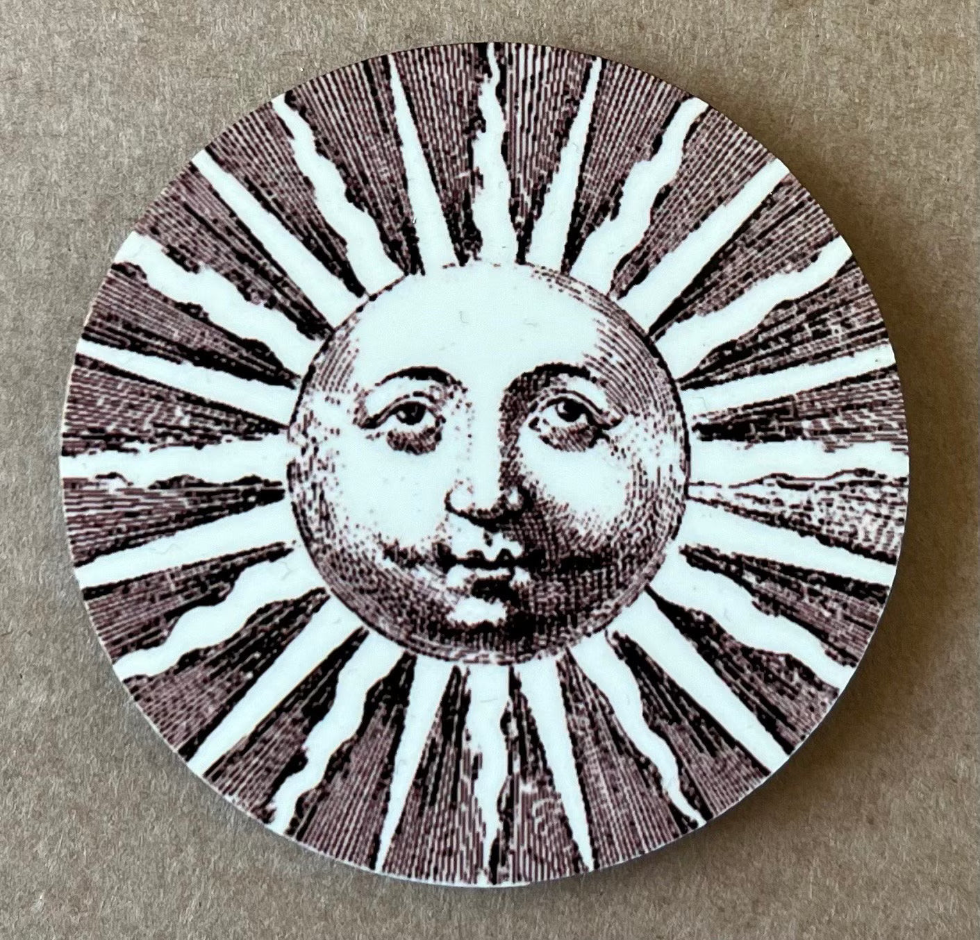 'Vintage Sepia Sun' Fridge Magnet