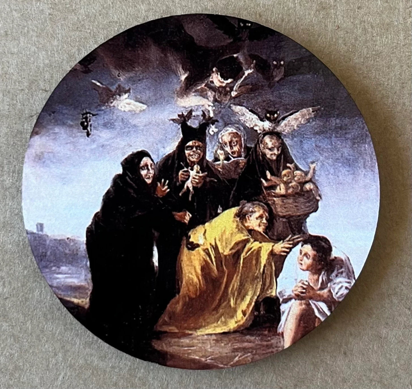 'Huddled Witches' Fridge Magnet