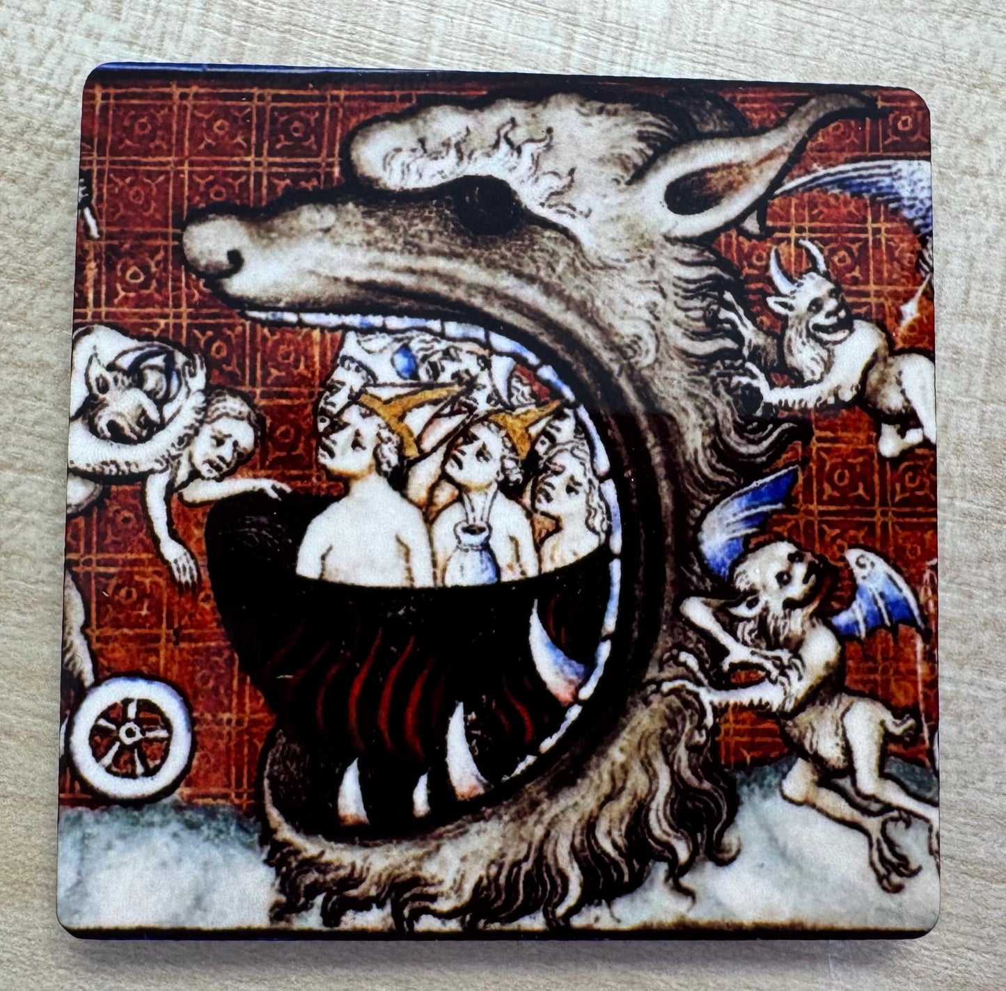 'Medieval Hellmouth - Wolf' Fridge Magnet