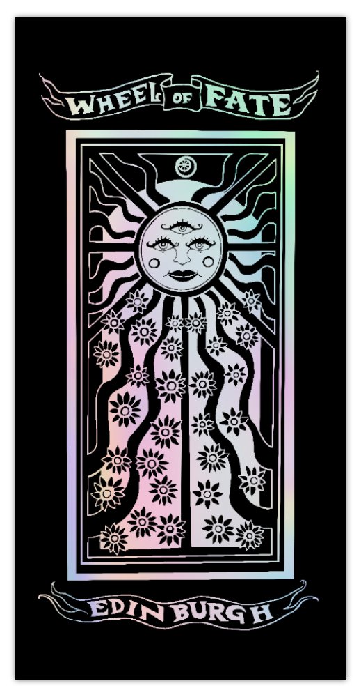 Sun Card Iridescent Sticker