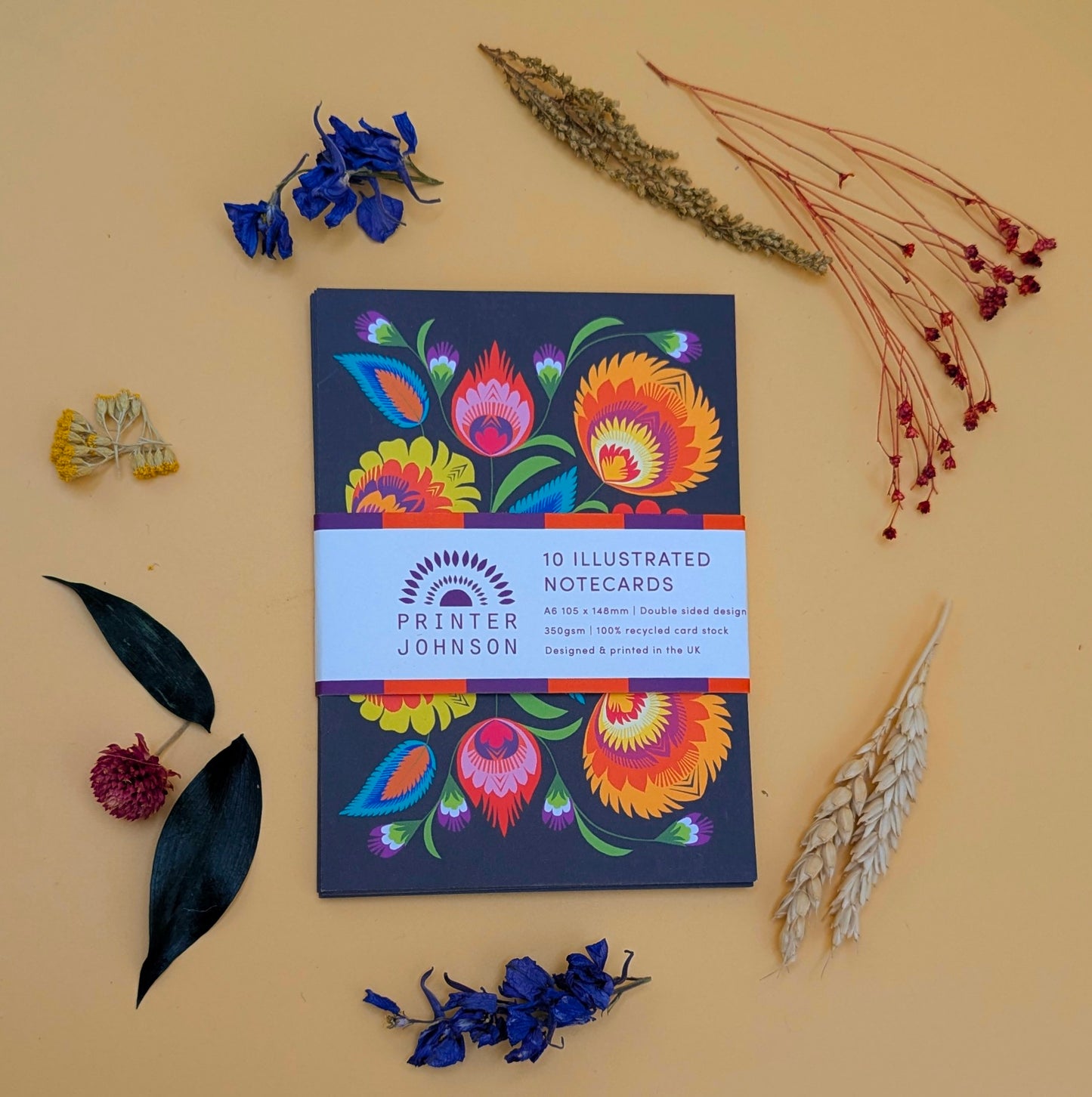 Wycinanki notecard set | 10 Polish folk art notecards by Printer Johnson
