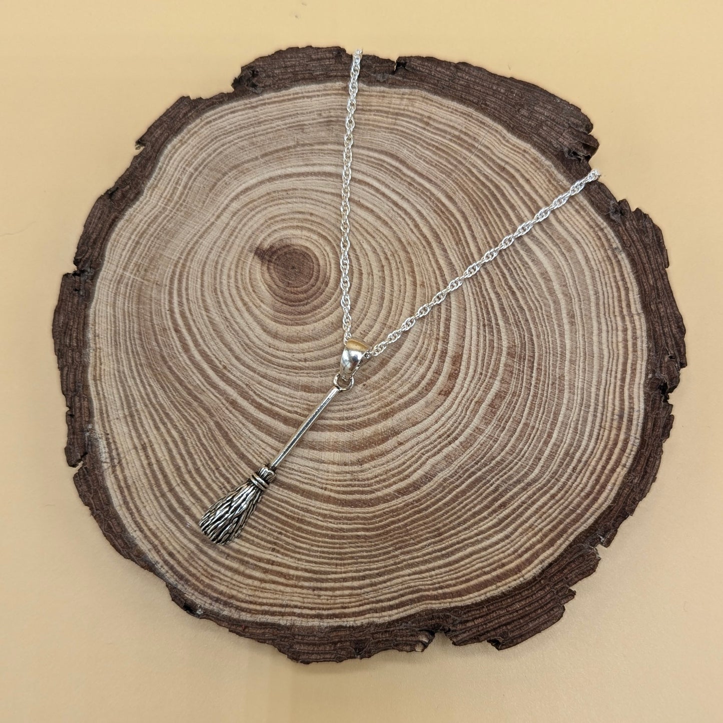 Witches Broom Pendant Necklace