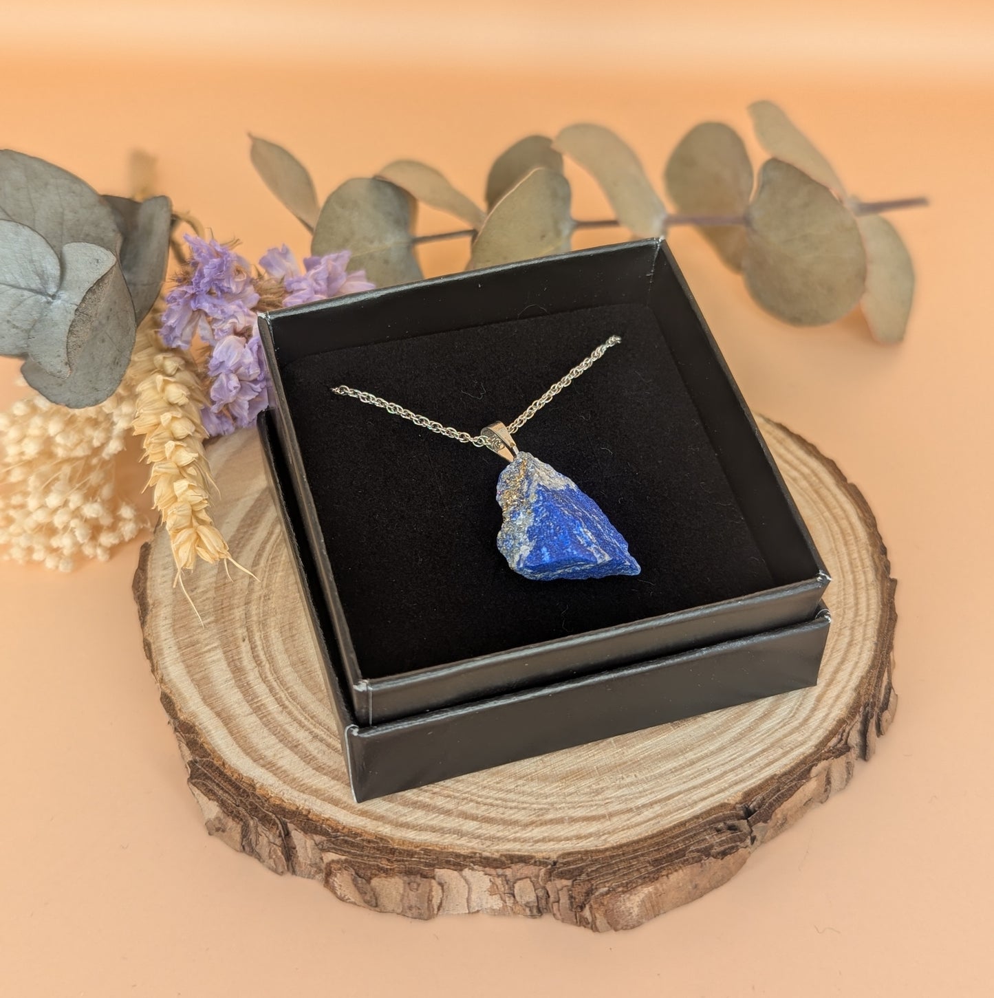 Rough Cut Crystal Pendant Necklace