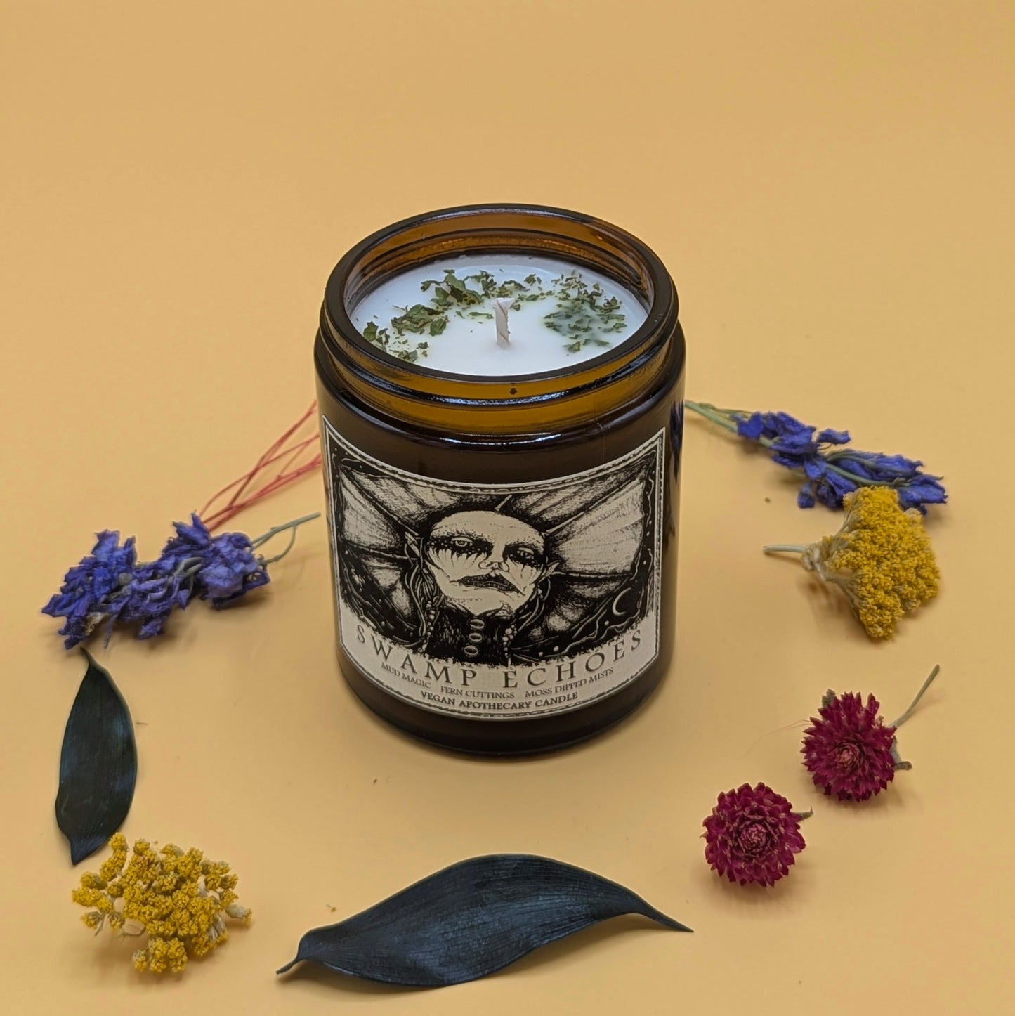 Single Wick Apothecary Candle: 'Swamp Echoes'