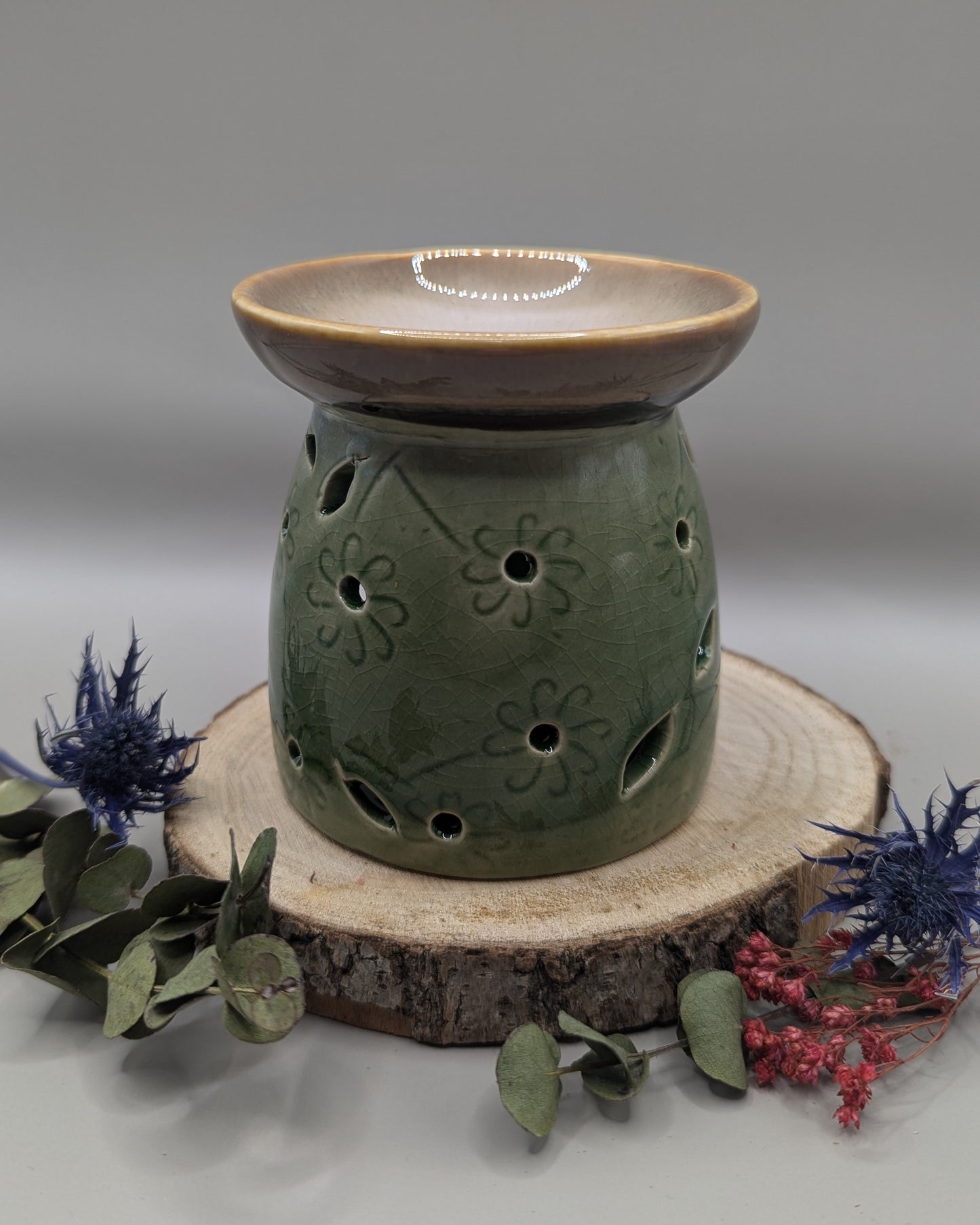 Ceramic Oil Burner - Moss