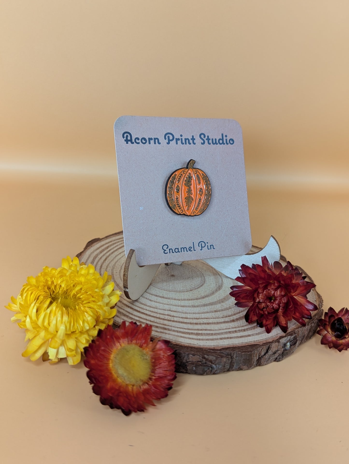 ‘Squash’ pin badge by Acorn Print Studio