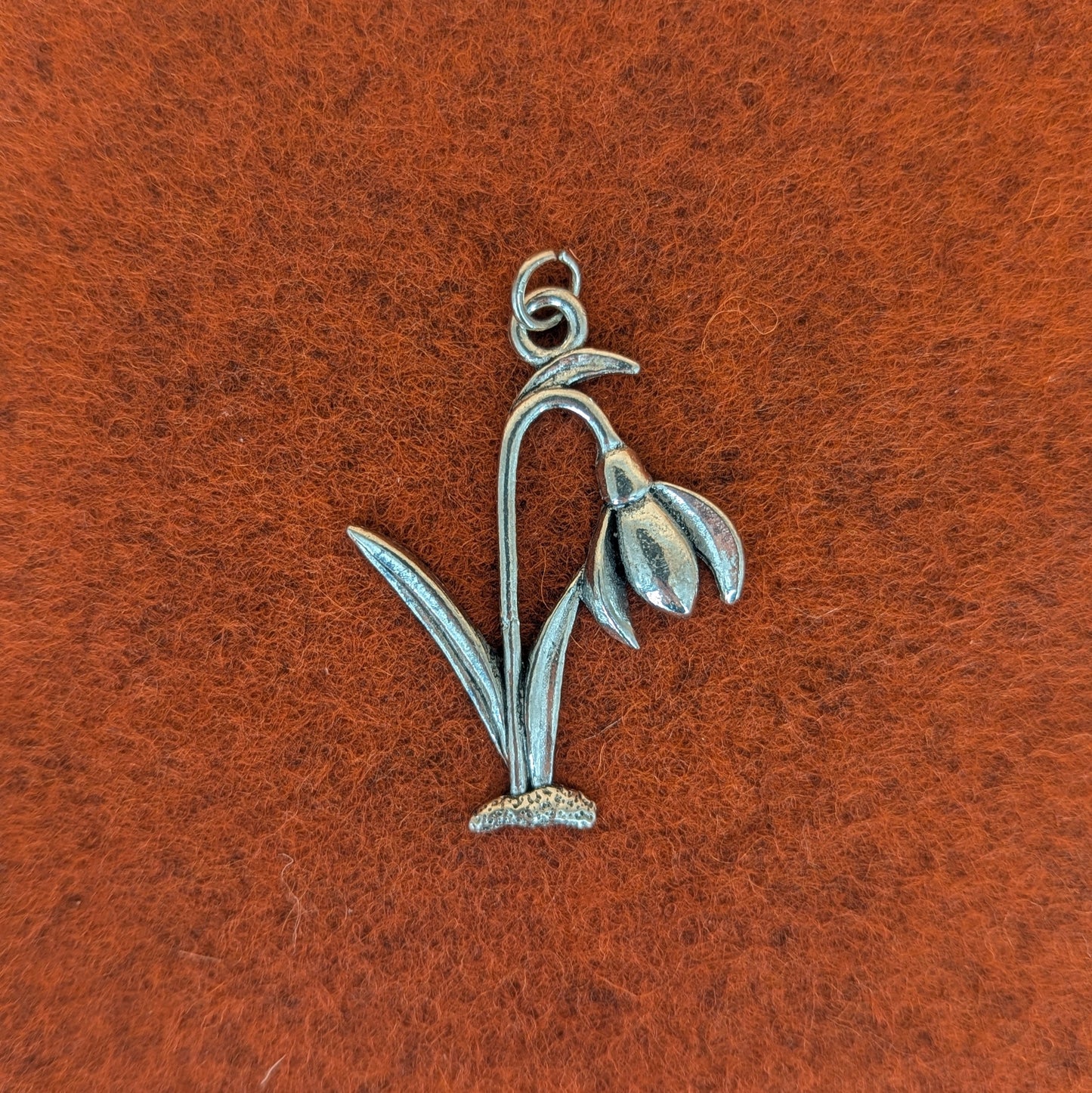 Pewter Snow Drop Charm
