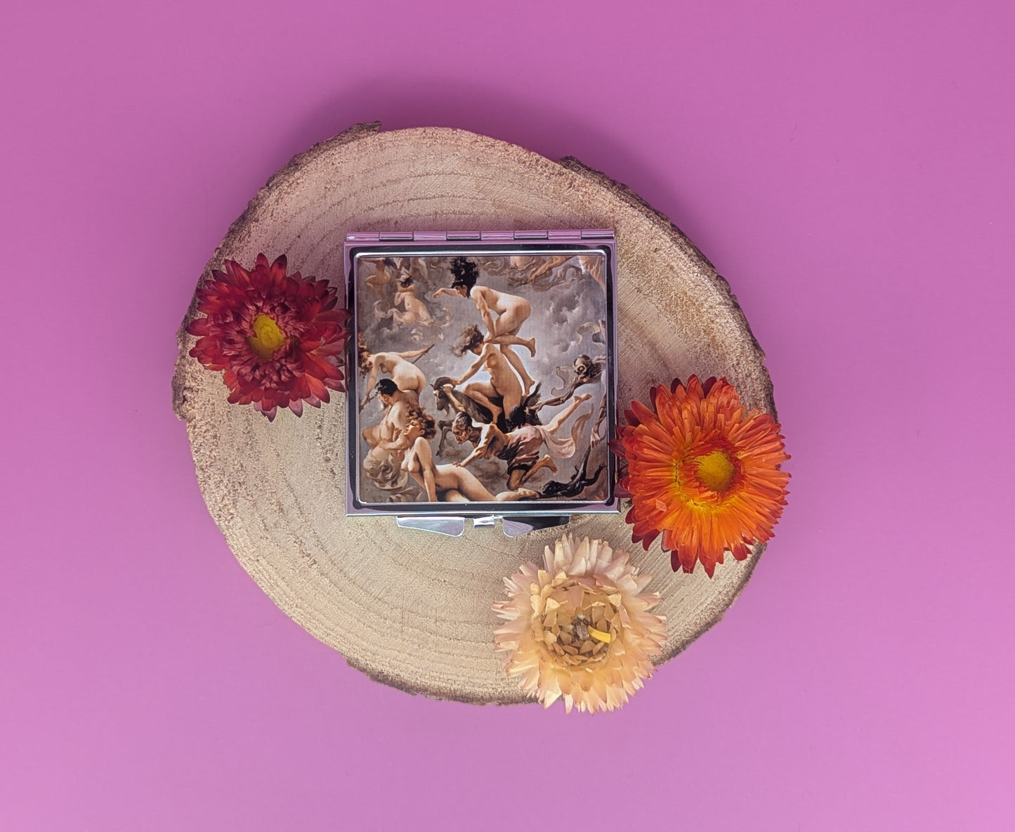 'Witches Going to Their Sabbath' Compact Mirror