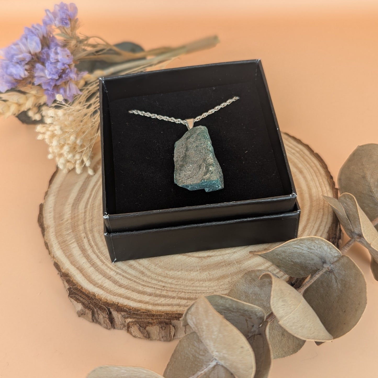 Rough Cut Crystal Pendant Necklace
