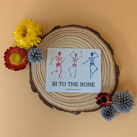 "Bi to the Bone" Sticker