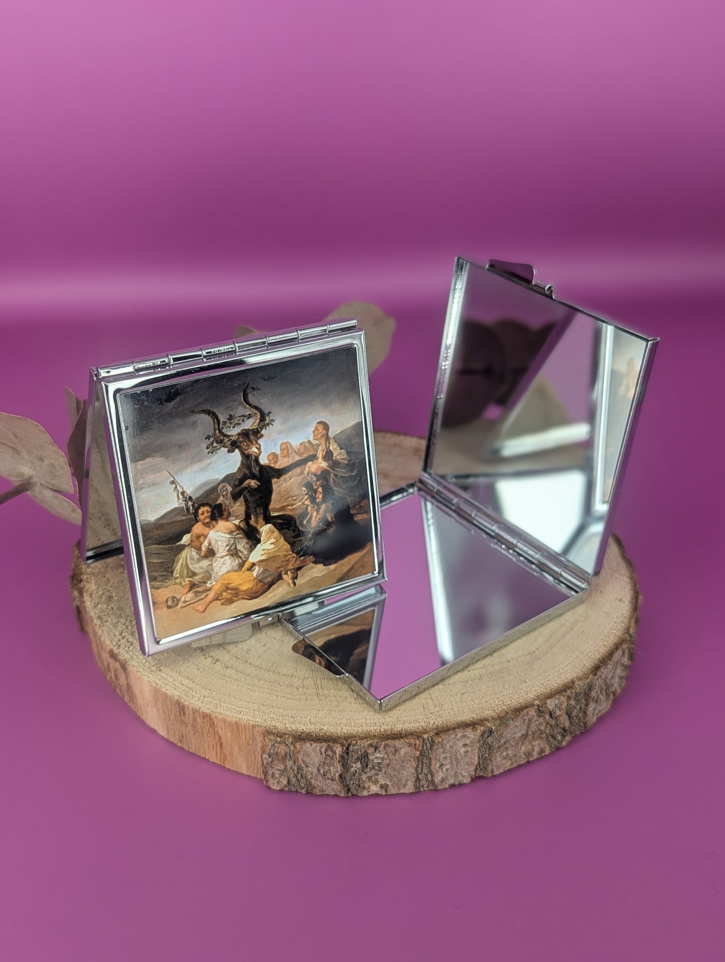 'Witches Going to Their Sabbath' Compact Mirror