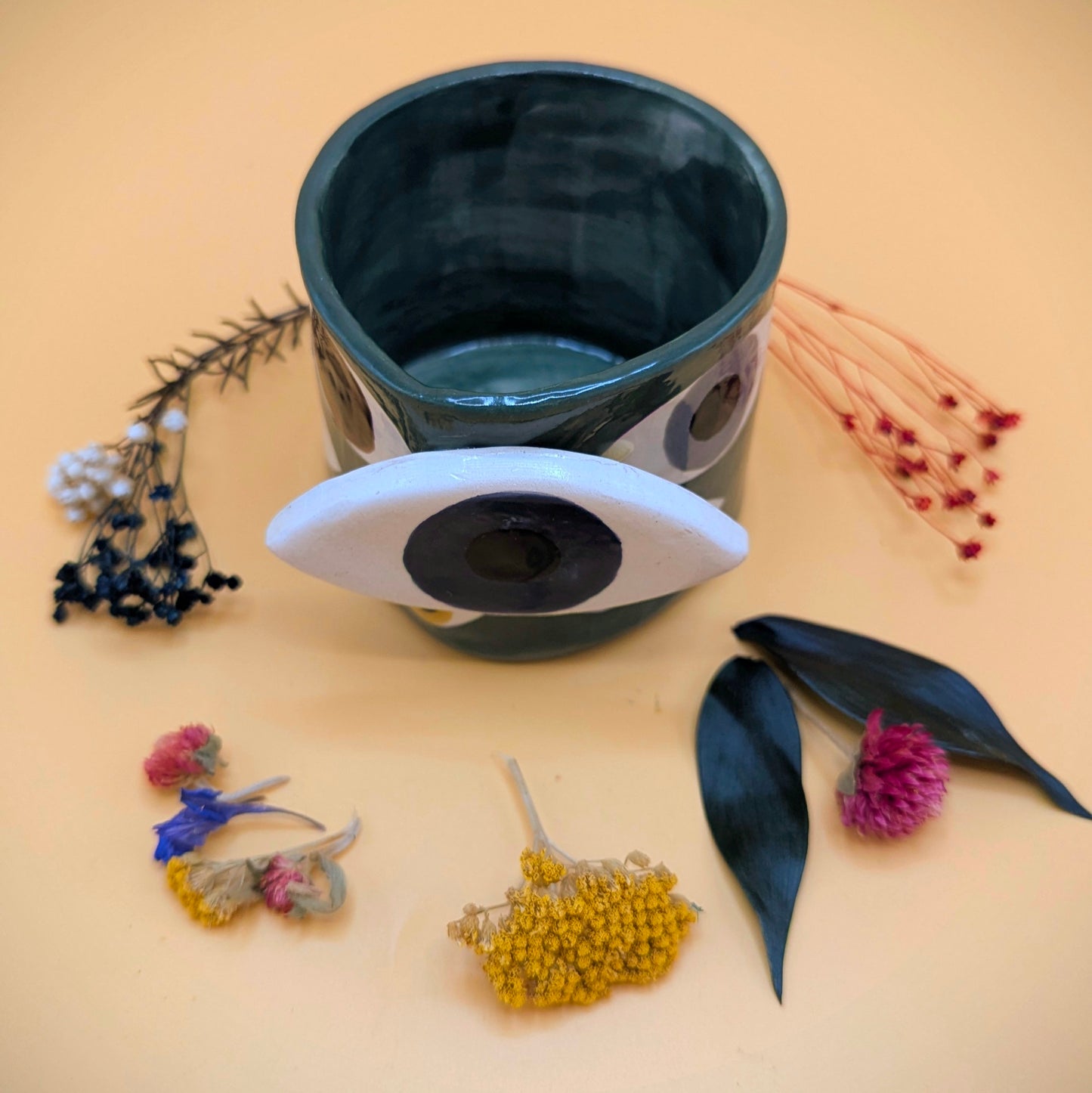 'Eye Pen Ceramic Pot' by Ciara Veronica Dunne